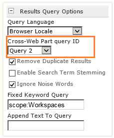 result query option